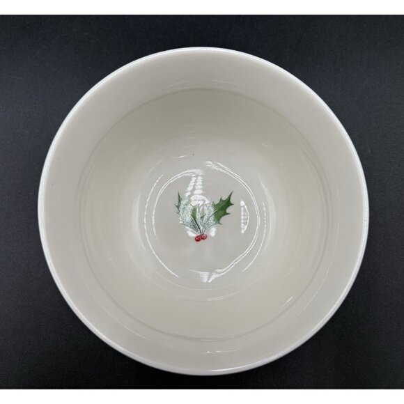 Vtg Christmas Lenox Holiday Joy Small 5" Candy All Purpose Bowl Treats Christmas - Picture 3 of 8